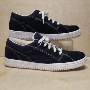 Tecs Blue White Low-Top Sneakers Nubuck Skater Shoes Men 10